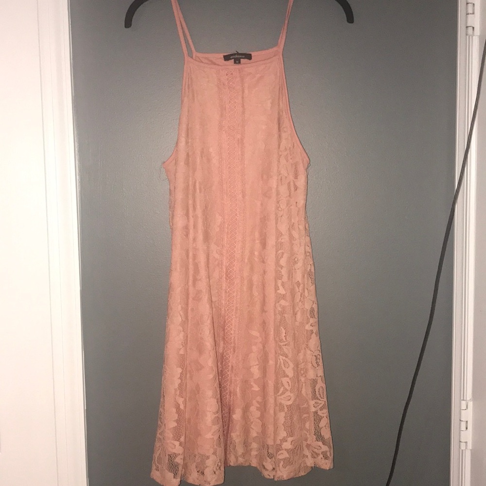 Pink lace dress
